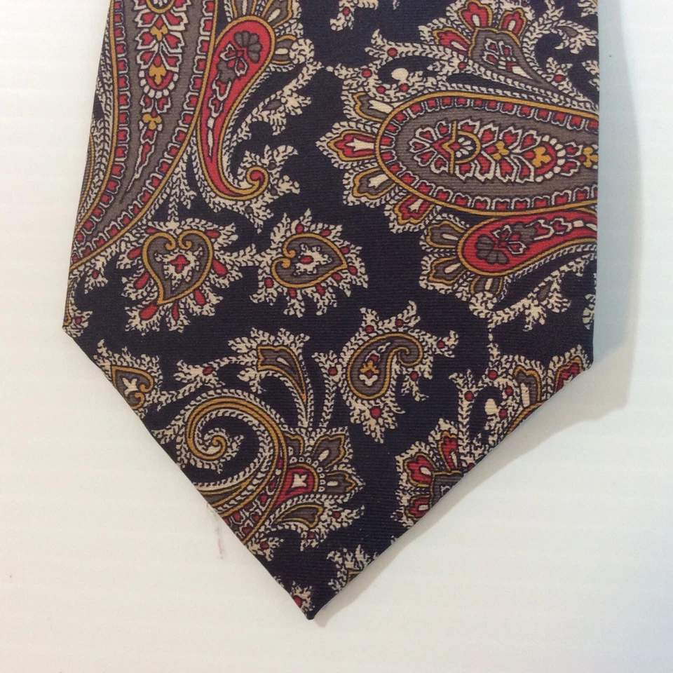 ACCENTS MENS TIE NECKTIE 3.75 in 100% Silk Black Burgundy Gray Brown Silver - Image 1 of 4