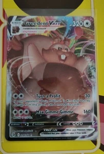 2021 Pokémon TCG Fusion Strike Greedent VMAX 218/264  - Picture 1 of 2