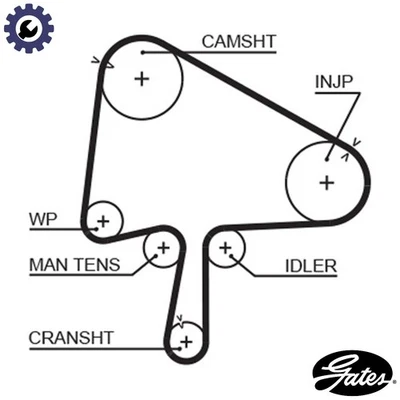 TIMING BELT 5510XS FOR MAZDA FAMILIA/VI ETUDE ALLEGRO/MK/VIII 323/PROTEGE/Mk - Image 1 of 4