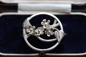 Joanna Lesley Thomson Edimburgo 1999 Escocia broche de plata de ley floral - Imagen 1 de 7