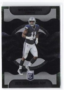 2022 Donruss Elite Micah Parsons #TW7 Title Waves Green Dallas Cowboys - Picture 1 of 2