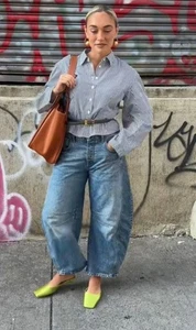 Gap blau & weiß gestreiftes adrette Damenshirt Baumwolle Fassärmel Large neu mit Etikett - Bild 1 von 10