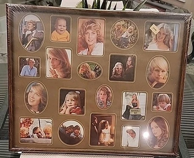 Vintage Intercraft Wood Look Wall Collage ~ Picture Frame Holds 20 Photos ~ New - Image 1 of 4