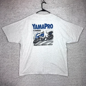 VTG 90s YamaPro YAMAHA Motorcycle Mechanics Institute Gray T-Shirt Men's Size XL - Picture 1 of 11