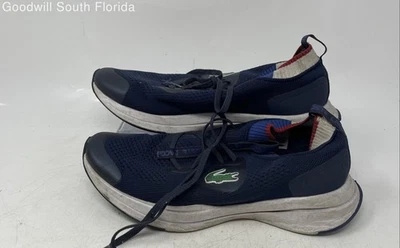 Lacoste Womens Run Spin Knit 7-42SFA0065092 Blue Lace-Up Sneakers Shoes Size 8 - Image 1 of 4