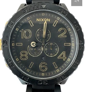 NIXON 51-30 Chrono Black Dial Stainless steel Quartz Analog 300M Watch for Men's - Imagen 1 de 4