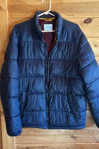 Old Navy Men's Frost-Free Puffer Jacket-Navy Blue-Size Medium -Outdoors - Picture 1 of 3