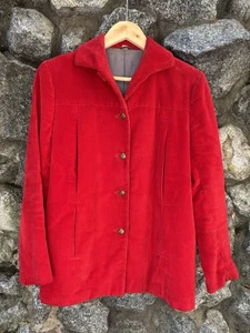 Vintage roter Courduroy Sportmantel Jean Wallace California  - Bild 1 von 6