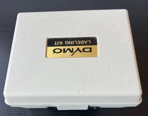Kit de fabricación de etiquetas Dymo vintage M-6 3 ruedas 2 cintas con estuche - Imagen 1 de 6