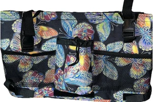Butterfly Stroller Walker Organizer Bag Insulated Pocket Heavy Duty Canvas 18x10 - Picture 1 of 7
