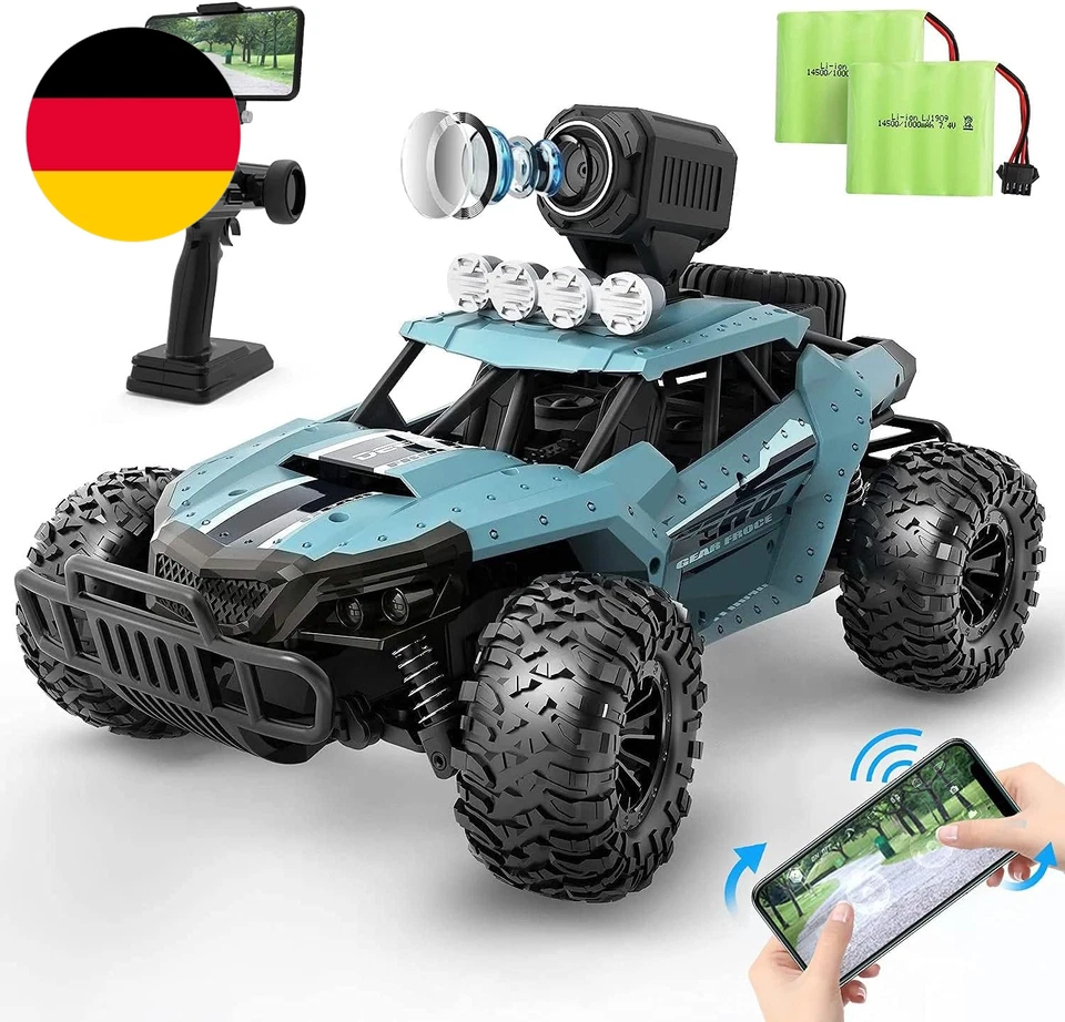 DEERC Ferngesteuertes Auto 1:16 RC Truck Mit 1080P Kamera Foto Wifi Übertragung  - Bild 1 von 4