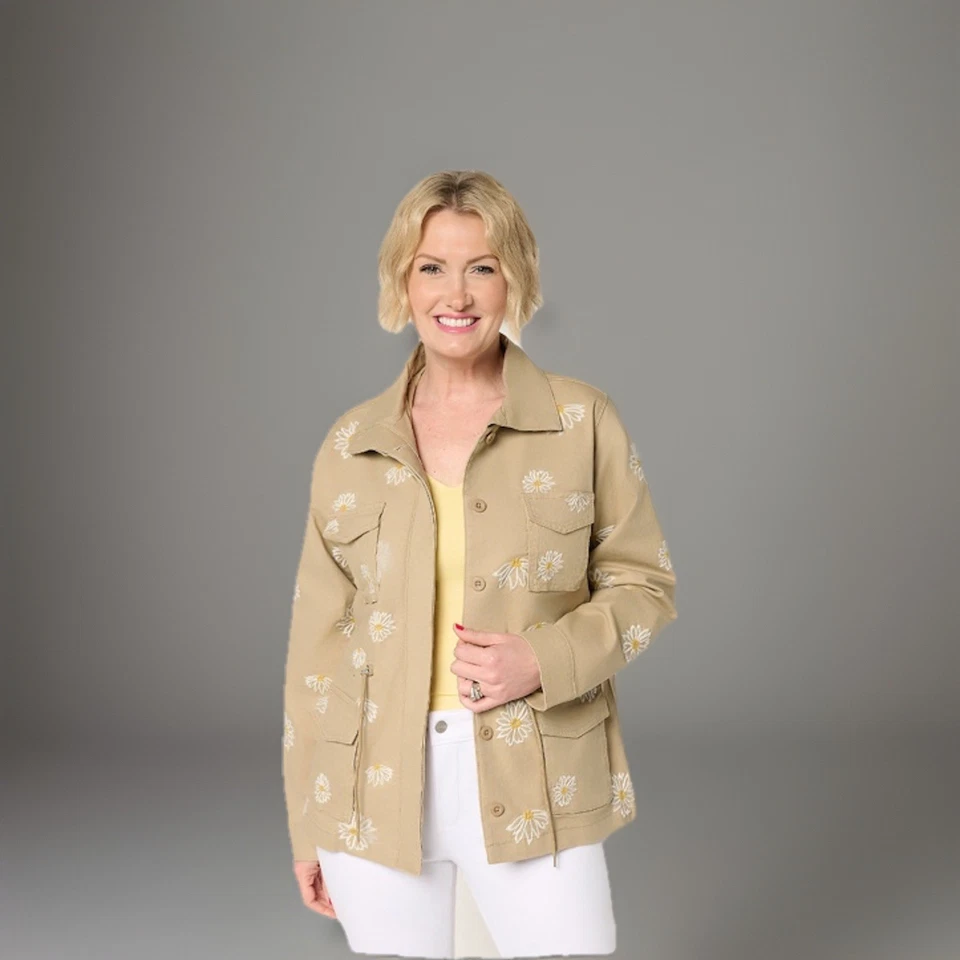 Chaqueta utilitaria Driftwood Jeans ámbar de lino - Tostada - Talla XL A697831 Foto 1 de 1