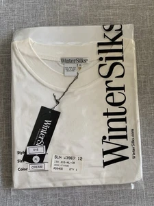 New Wintersilks Short Sleeve, Crew Neck, Base Layer Top Cream Color XL - Picture 1 of 4