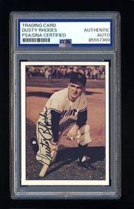 DUSTY RHODES SIGNED TCMA 1950'S PSA/DNA AUTOGRAPHED NEW YORK GIANTS WSC - Picture 1 of 2