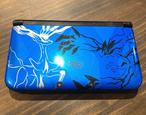 Nintendo 3DS XL LL Pokemon Xerneas Yveltal Blue Console Tested w/ Case No Stylus - Picture 1 of 7