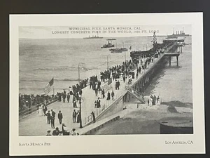 POSTKARTE - KALIFORNIEN, L.A. FRÜHE ATTRAKTIONEN- SANTA MONICA PIER -REPRO - Bild 1 von 2