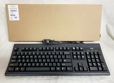 NEW OEM Wyse Dell Keyboard KB-3923 Black 104 Key Pad PS/2 6-pin Plug 770413-01L - Image 1 of 3