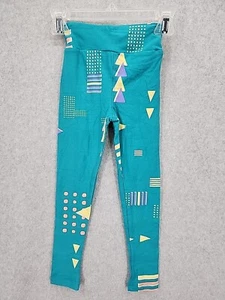 NEU LuLaRoe Kinder Leggings türkis/gelb abstraktes Muster S/M - Bild 1 von 6