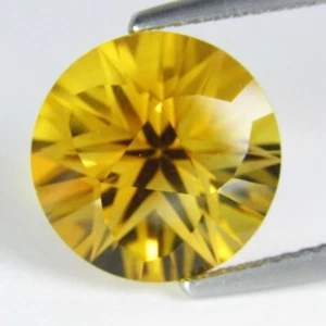 4.36Cts 100% Natural Fantastic Round 11mm Magical Cut Citrine Loose Gem Ref VDO - Picture 1 of 4