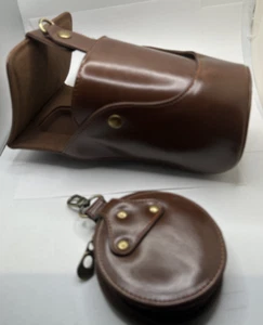 WINVOX Camera Cases Brown Luxury PU Leather Camera Bag. Missing STRAP - Picture 1 of 10