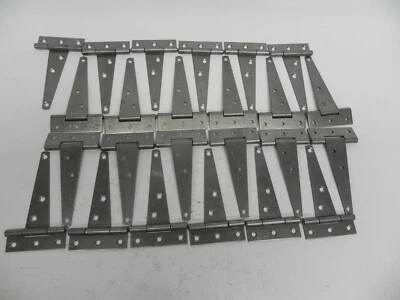 24 piezas 4" correa en T bisagras puerta, puerta, cobertizo vintage acero sin pintar hecho en Inglaterra Foto 1 de 4