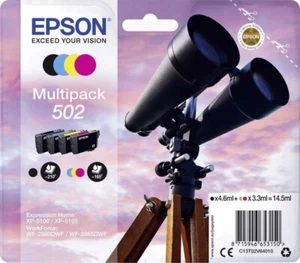 4x Original Epson Tinten Patrone 502 für WorkForce 2860 2865 5100 - Bild 1 von 1