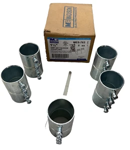 QTY-5, MADISON MES-763, EMT SET SCREW COUPLING, RIGID, STEEL - Picture 1 of 4