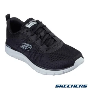 Entrenador básico de pista Skechers para dama en negro, Reino Unido 8 - Imagen 1 de 5