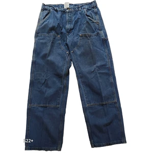Carhartt Jeans Double Knee Logger Carpenter Latzhose Herren 36x30 blau 100% Baumwolle - Bild 1 von 8