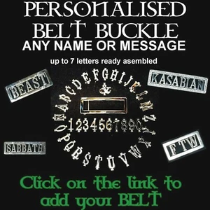 Personalisierte Gürtelschnalle individueller Name passt auf Gürtel bis zu 7/8 Buchstaben FERTIG HERGESTELLT - Bild 1 von 6