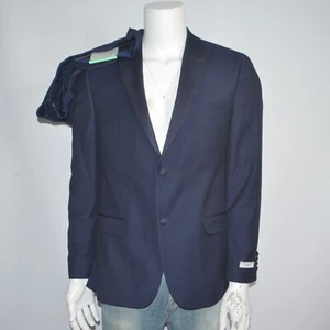 Neu mit Etikett Alfani Slim Fit 2-Teiler Stretch marineblau spitzes Revers Smoking Anzug 36R 30 x 30 - Bild 1 von 4