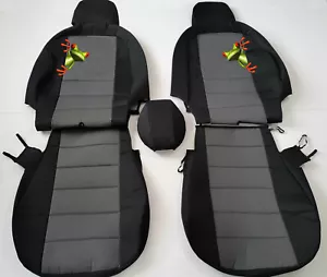 Custom made Front+Rear car seat covers blk-charcoal fits Jeep Renegade 2015-19 - Bild 1 von 12