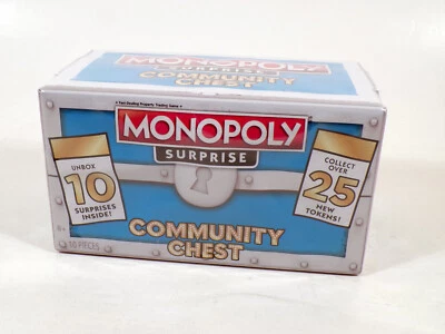 Monopoly SURPRISE Community Chest Blue with 10 Surprises - 25 tokens to collect - Image 1 of 3