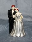 Vintage 25th ANNIVERSARY CHALKWARE Wedding Cake Topper  Bride and Groom Figurine