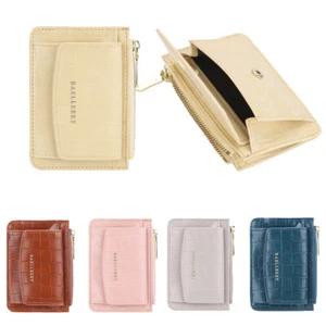 Women Leather Zipper Wallet Bifold Short Slim Card Coin Purse Pocket Handbag US - Picture 1 of 48