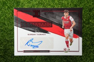 2020-21 Impeccable Soccer KIERAN TIERNEY Ruby Red Auto #3/5 Arsenal