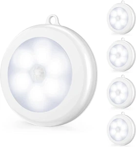 Mlambert 4 Pack Motion Sensor LED Night Light, Cordless Battery-Powered Stick-On - Picture 1 of 12