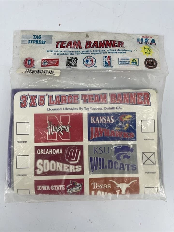 VINTAGE RARE Tag Express KSU Wildcats Large Team Banner 3' x 5' NCAA Cover