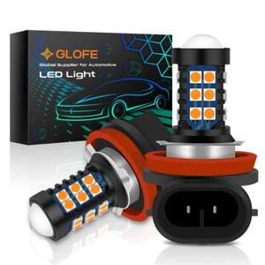 Bright 3000K Amber Yellow LED H11 H16 H8 Fog Light Bulbs for Honda Acura Toyota - Picture 1 of 7