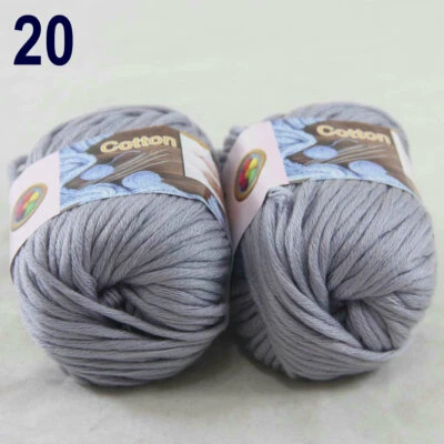 Sale 2 Ballsx50g Super Soft Cotton Chunky Blankets Hand Rugs Knitting Yarn 20 - Image 1 of 4