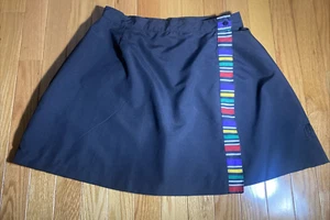 Vintage Prince Polyester Tennis Skirt Women's SZ 10 Black with Vertical Stripes - Picture 1 of 5