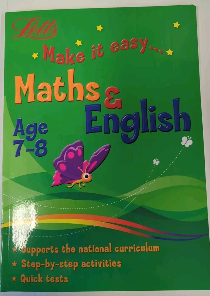 Math's English Age 7-8 Key Stage 2 Activity Book Letts Make It Easy New - Image 1 of 4