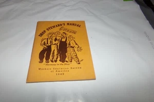 Vintage Workers education bureau of America shop stewards manual Union 1949 AFL - Picture 1 of 12