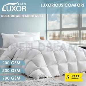 White Duck Down Feather Quilt Duvet Doona All Season Summer Winter All Size - Picture 1 of 14