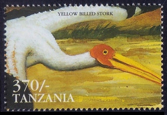 Tanzania 1999 MNH, cigüeña amarilla facturada, aves acuáticas (C111) Foto 1 de 1