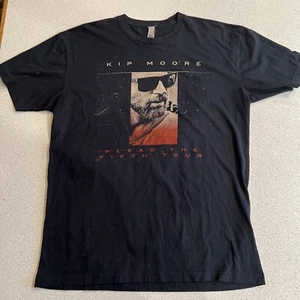 KIP MOORE CONCERT T SHIRT Plead Fifth 2017 Tour Dates Cities Adult Large - Picture 1 of 3