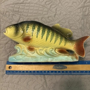 VTG Ruben Yellow Perch Painted Glazed Porcelain Japan Fish Planter 5129 - Picture 1 of 4