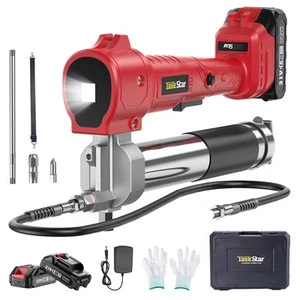 TaskStar Battery Grease Gun, Super Efficient Electric Grease Gun Kit with 2 B... - Picture 1 of 7