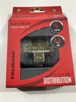 Bloque de distribución de energía de 4 posiciones Metra TDB1PB, 4 entradas de calibre, 8 salidas de calibre X 4 Foto 1 de 4