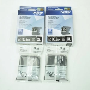Brother LC103BK XL Black Ink Genuine, 4 Cartridges 2026 - Picture 1 of 5